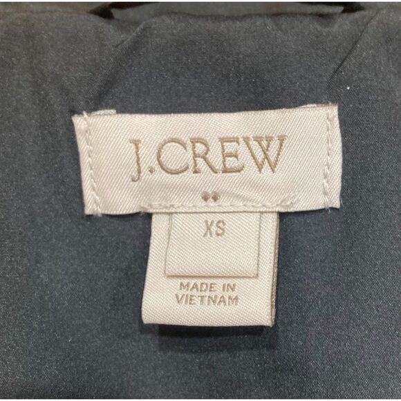 J. Crew Black Quilted Jacket Snap Closure Size Small - Picture 6 of 13